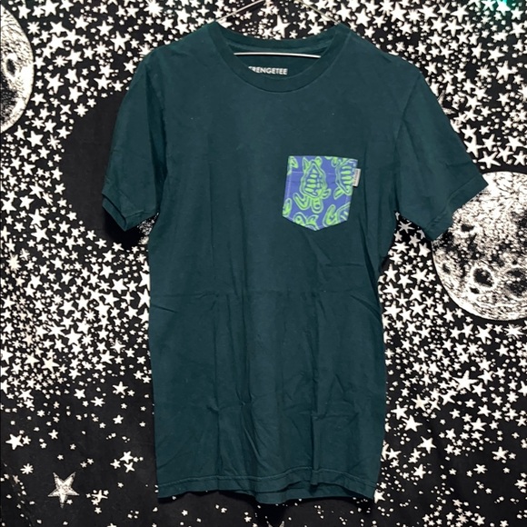 Green Graphic Pocket T-Shirt - Picture 1 of 3